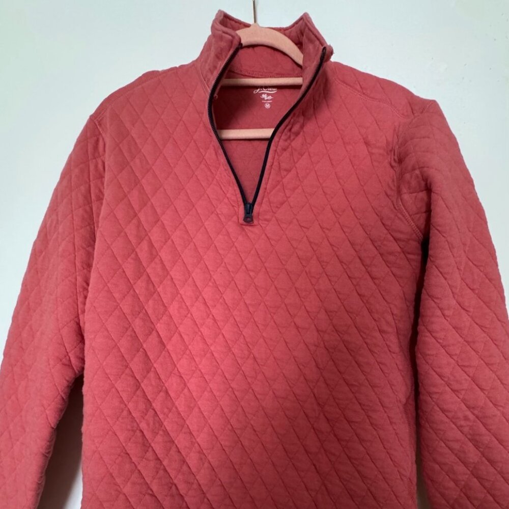 J. Crew Waffle Texture Salmon Pullover
